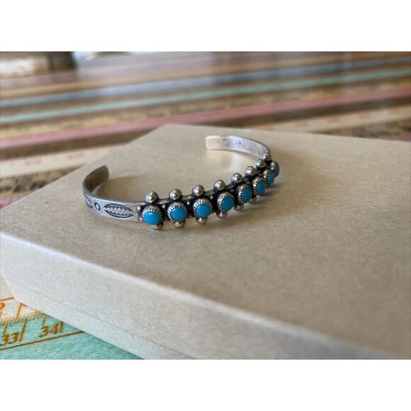 Silver and Turquoise Bracelet - Picture 8 of 16